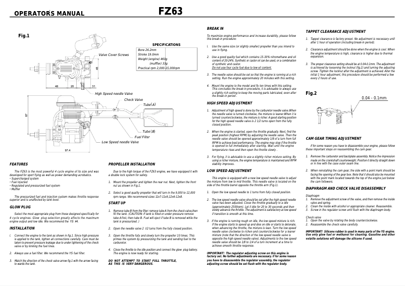 Imagen de la primera página del manual del dispositivo FZ63