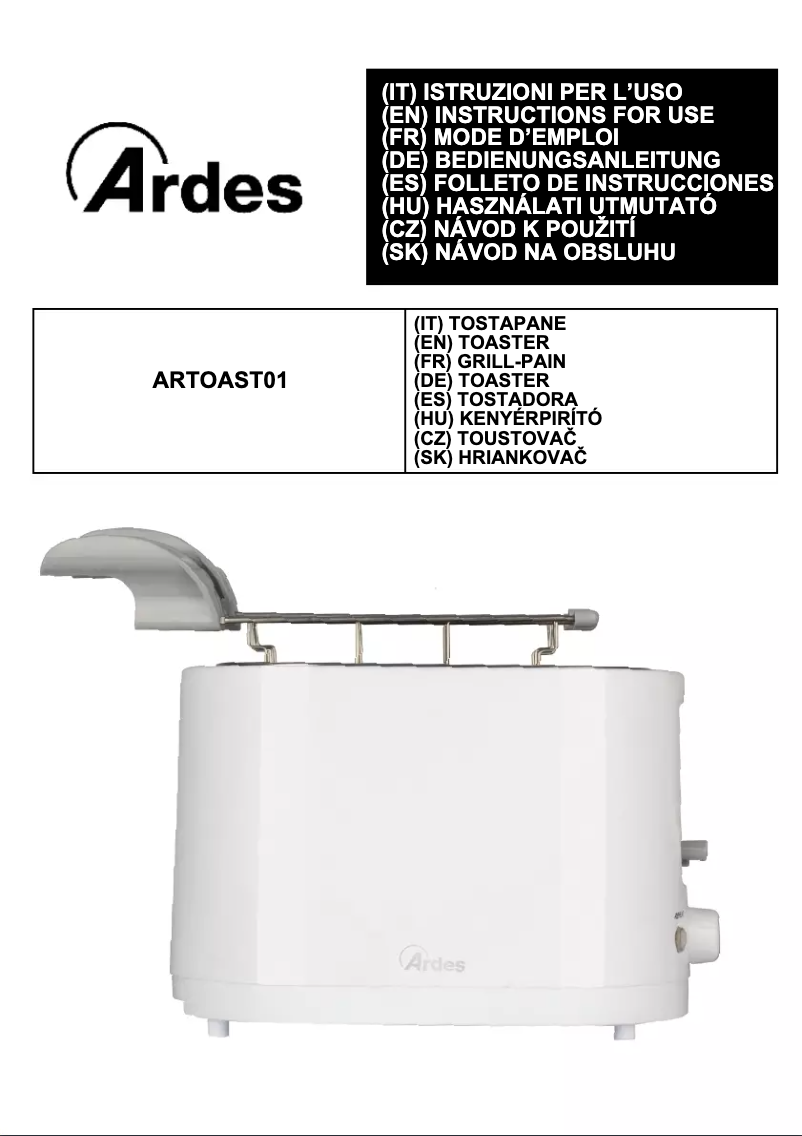 Página nº 1 - Manual de usuario Ardes Tosto Sleek ARTOAST01