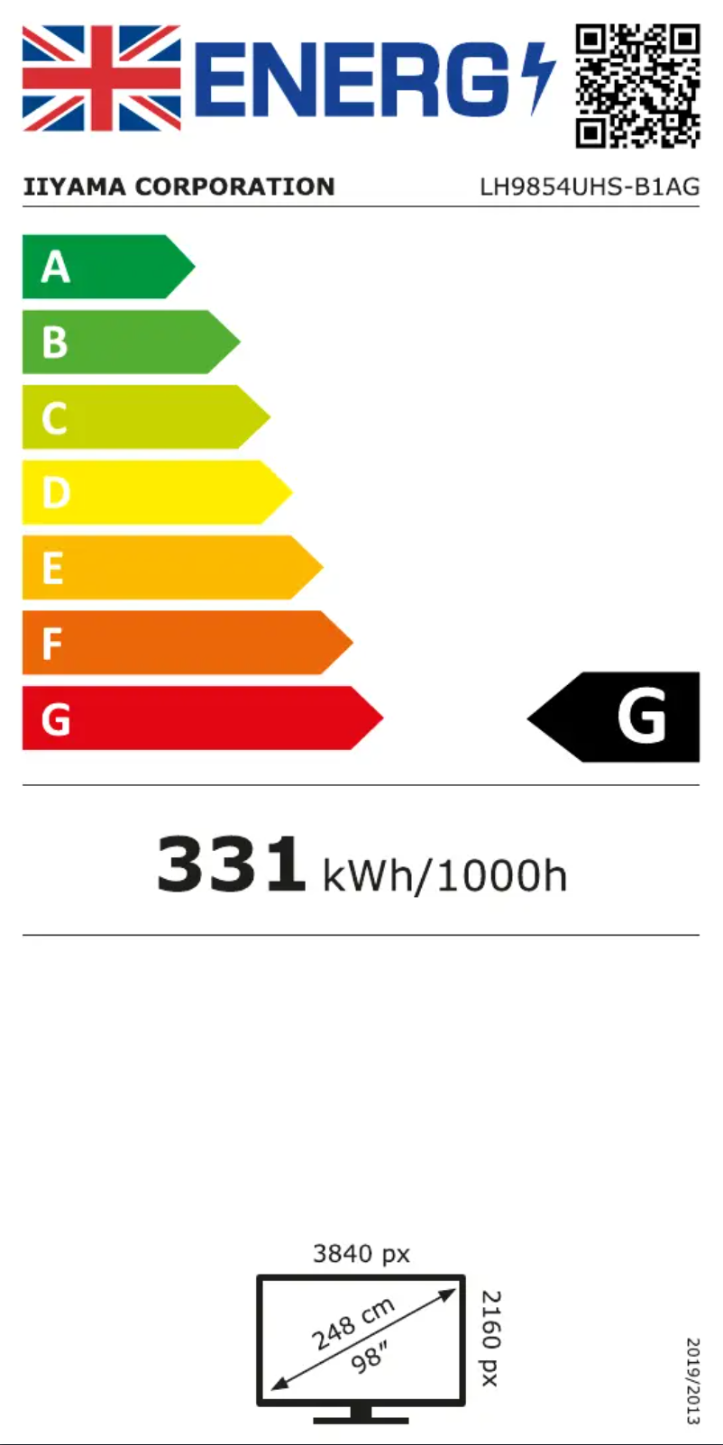 Imagen de la primera página del manual del dispositivo ProLite LH9854UHS
