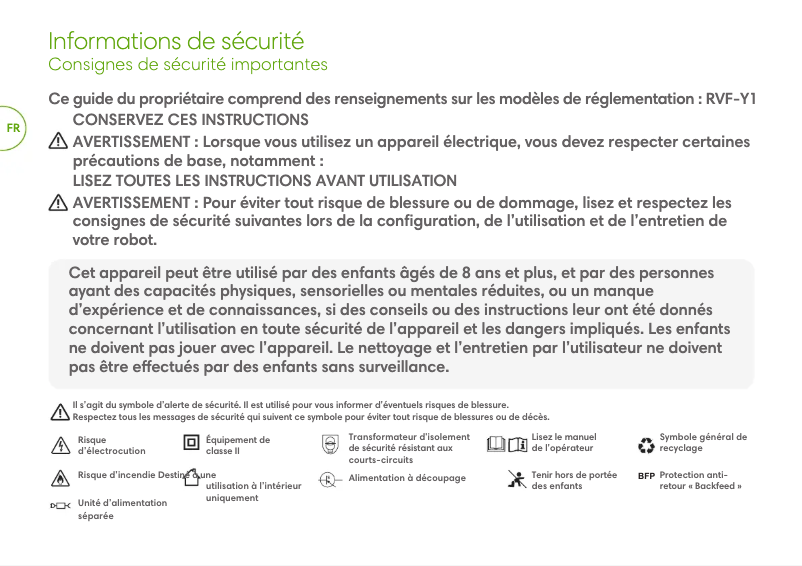 Imagen de la primera página del manual del dispositivo Roomba Combo