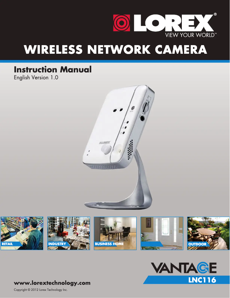 Página nº 1 - Manual de usuario Lorex Vantage LNC116