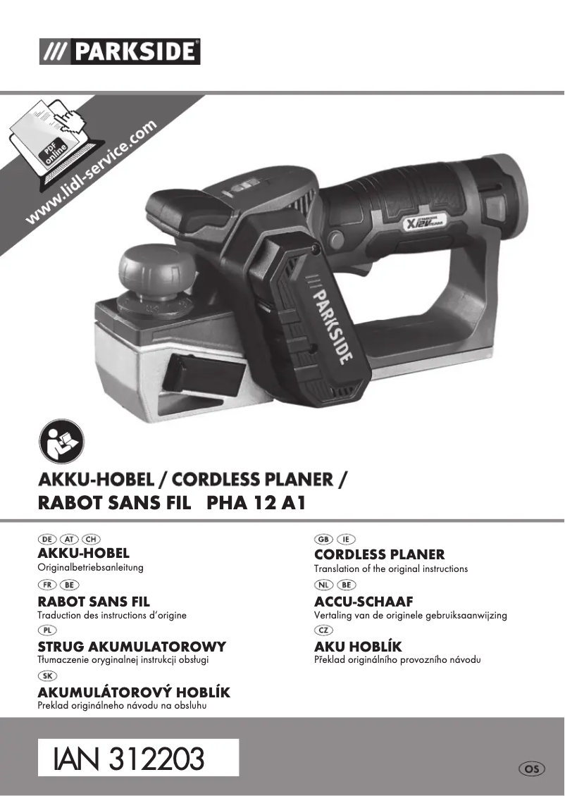 Página 1 del manual Manual de usuario Parkside PHA 12 A1