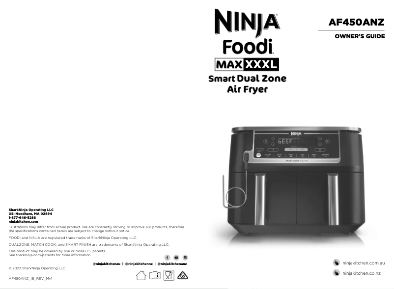 Página 1 del manual Manual de usuario Ninja Foodi Max XXXL AF450