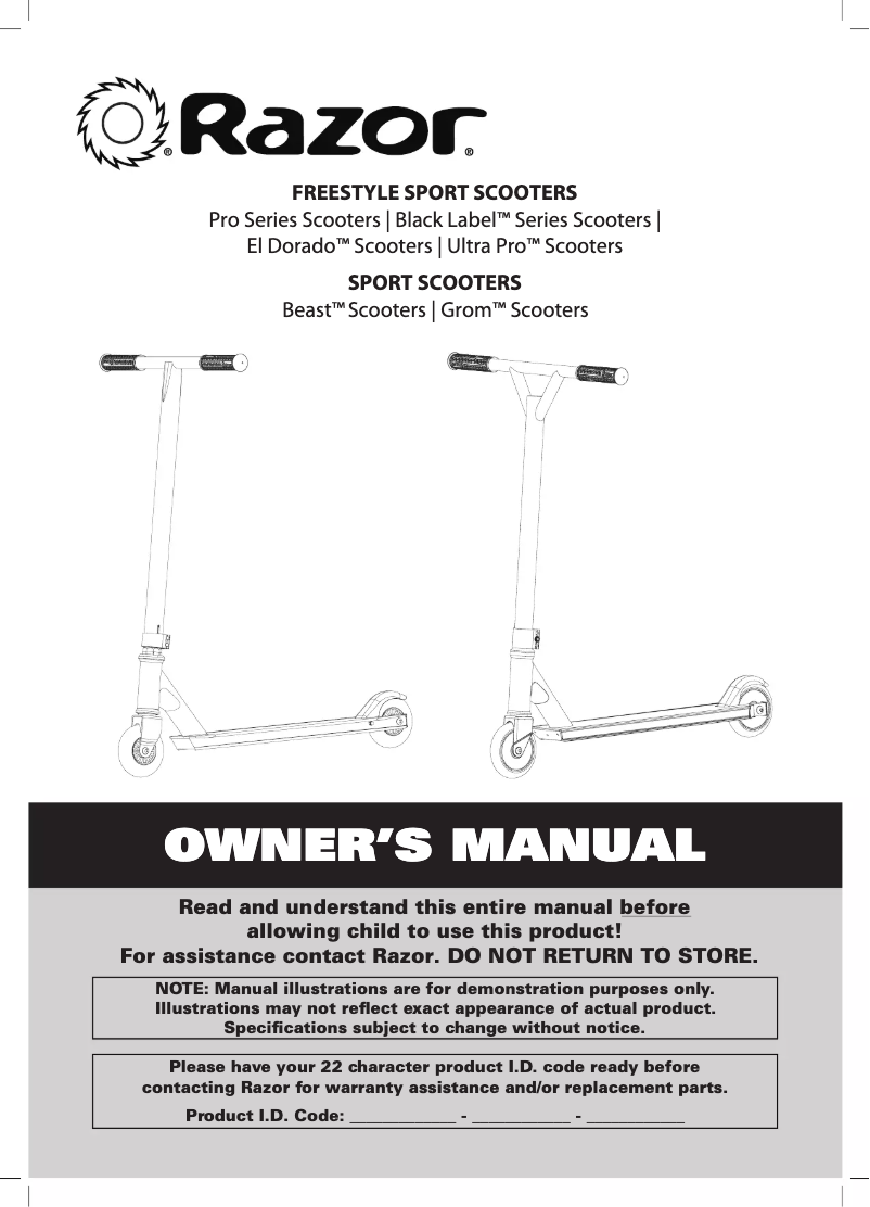 Imagen de la primera página del manual del dispositivo Beast