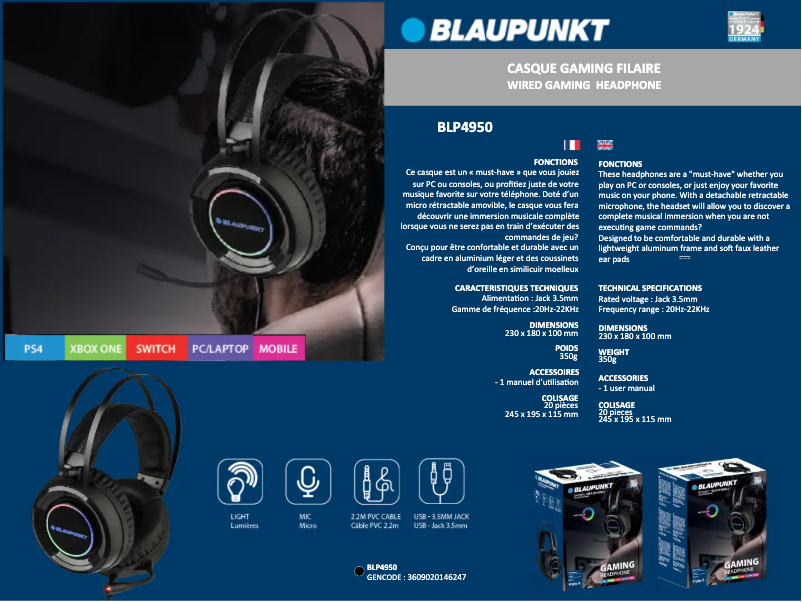 Página nº 1 - Manual de usuario Blaupunkt BLP4950
