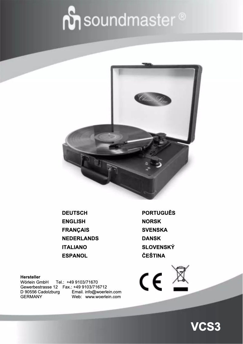 Página 1 del manual Manual de usuario Soundmaster VCS3