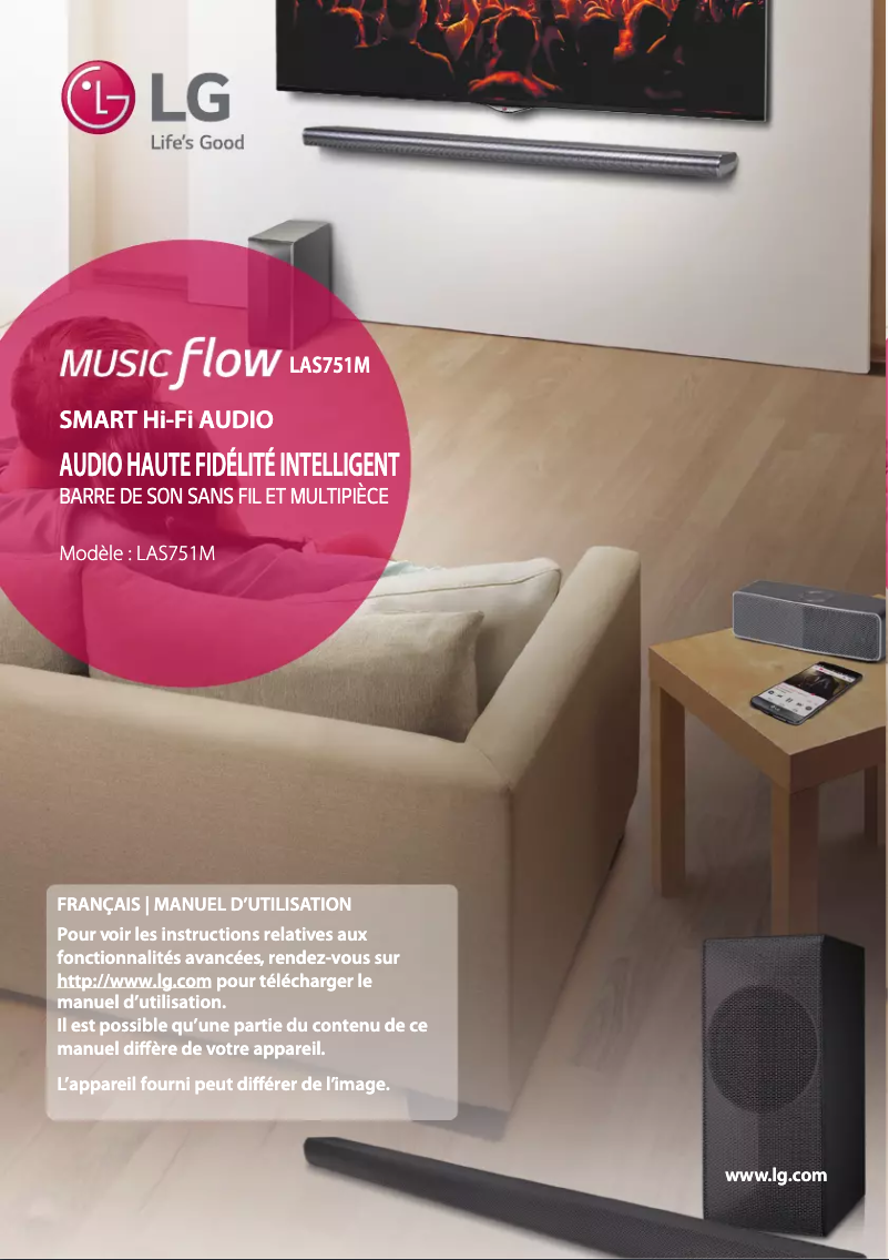 Imagen de la primera página del manual del dispositivo LAS751M