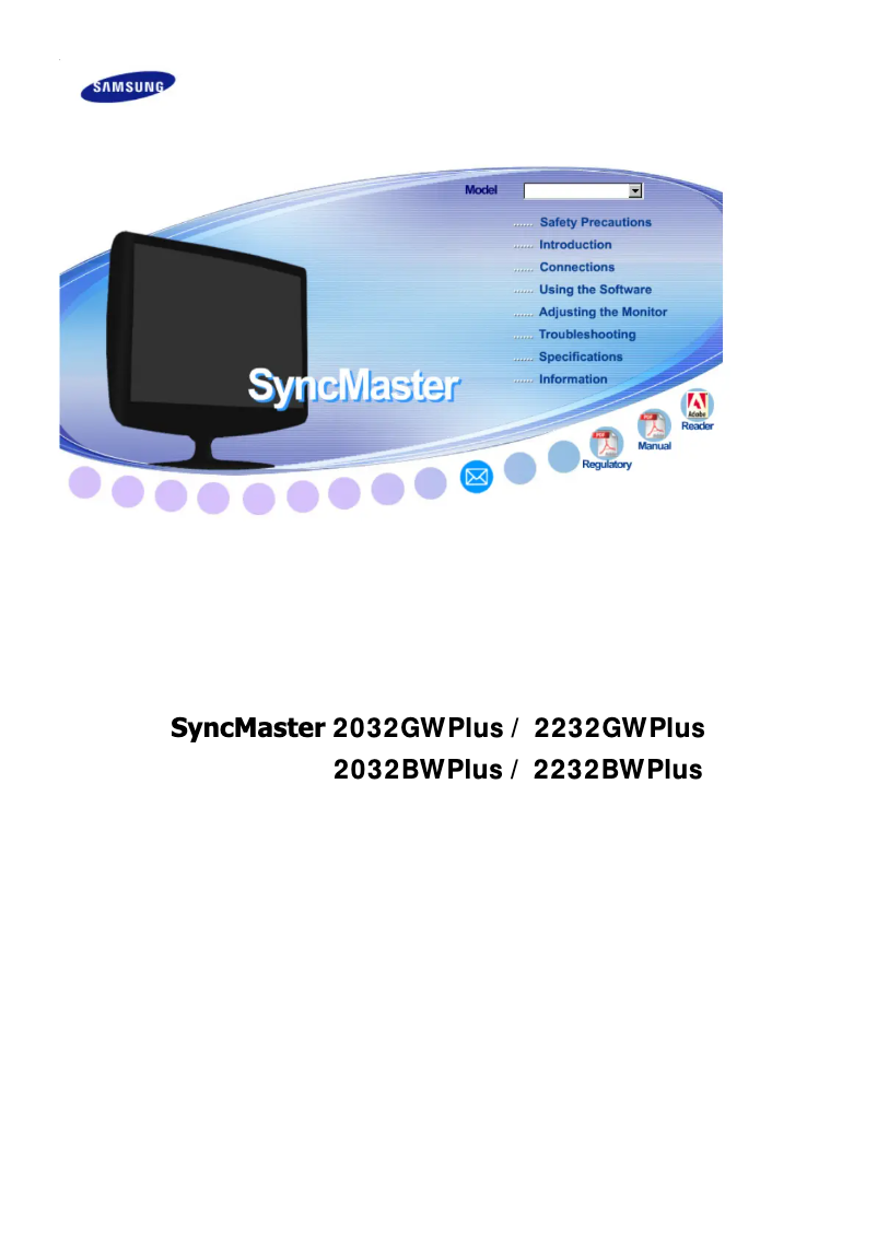 Imagen de la primera página del manual del dispositivo SyncMaster 2032GW Plus