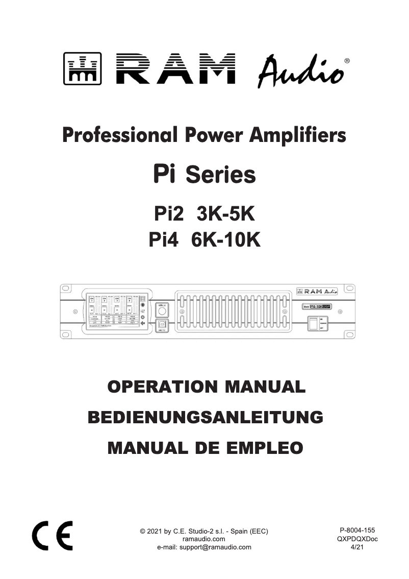 Página 1 del manual Manual de usuario Ram Audio Pi4-10K D
