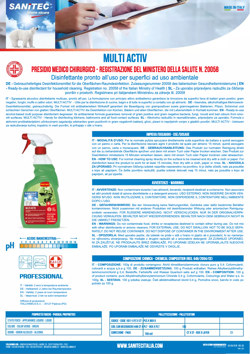 Imagen de la primera página del manual del dispositivo Multi Activ