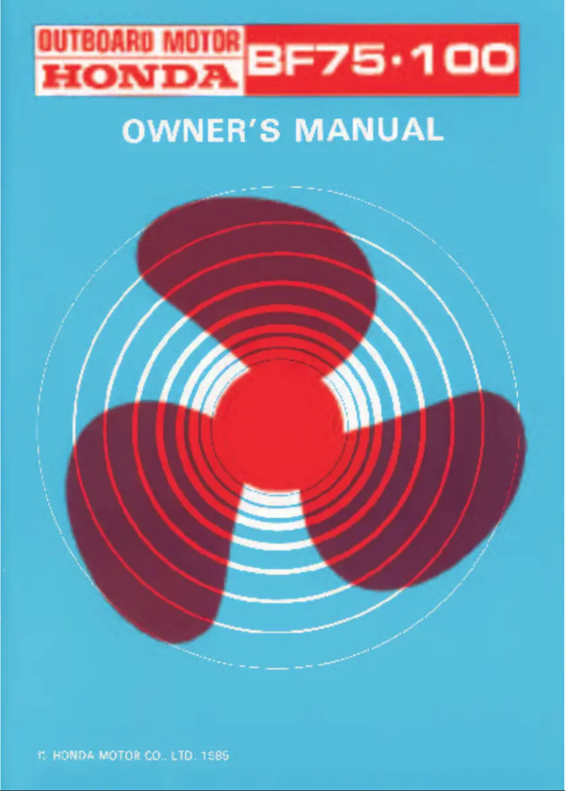 Página 1 del manual Manual de usuario Honda BF75 (1986)