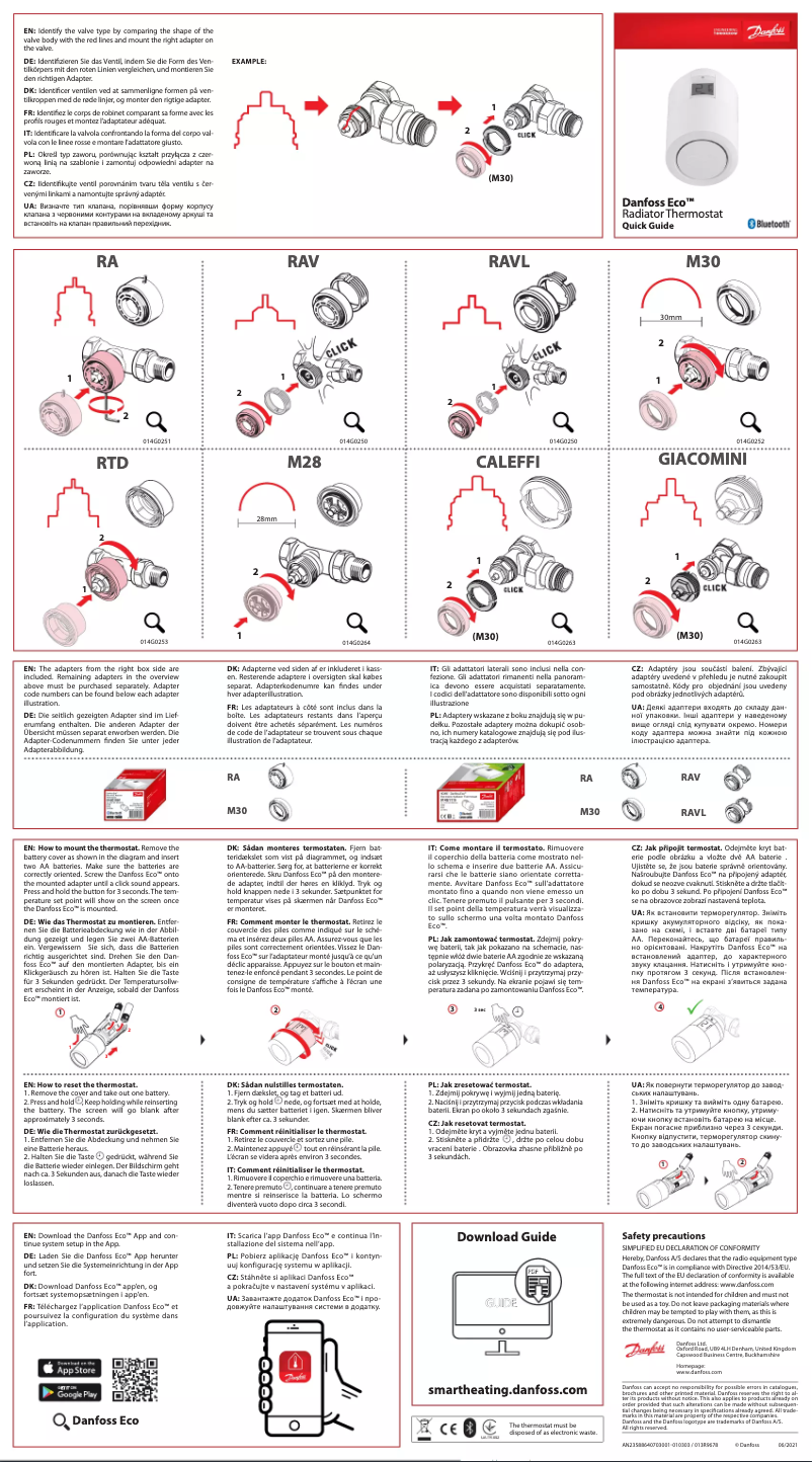 Página nº 1 - Manual de usuario Danfoss Eco