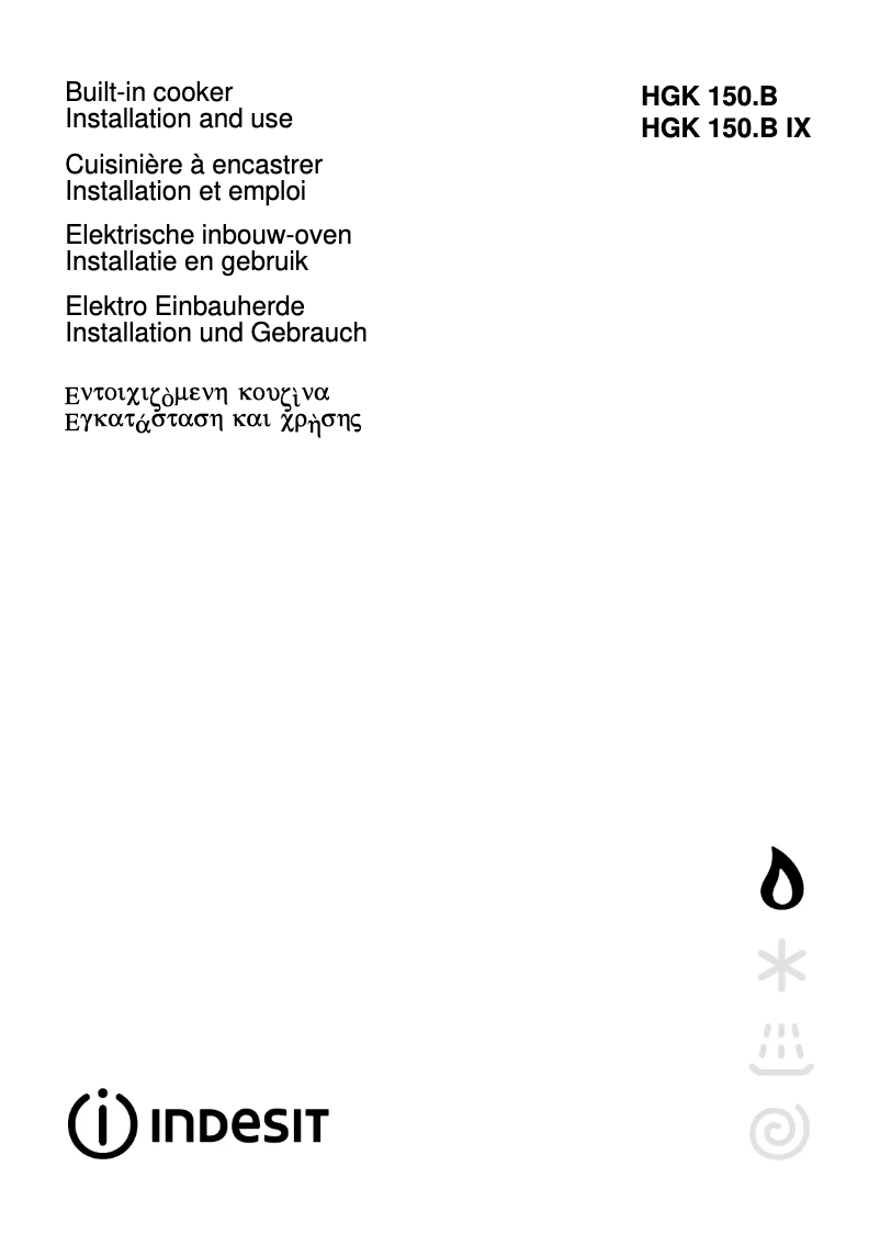 Página 1 del manual Manual de usuario Indesit HGK 150.B