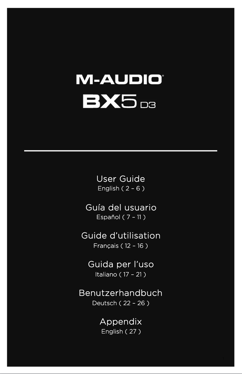 Imagen de la primera página del manual del dispositivo BX5 D3