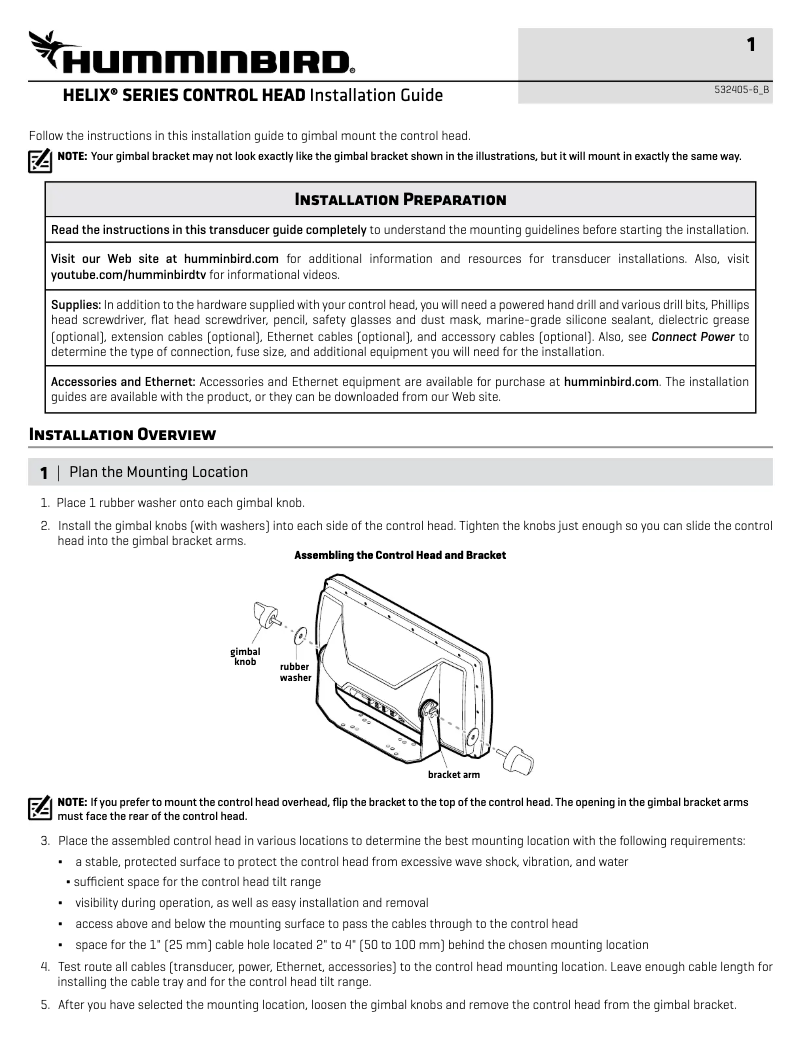 Imagen de la primera página del manual del dispositivo HELIX 7 CHIRP MEGA DI GPS G4N CHO
