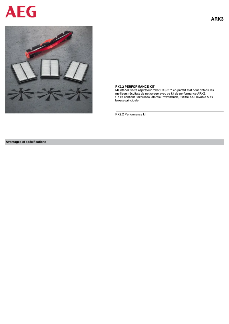 Imagen de la primera página del manual del dispositivo ARK3