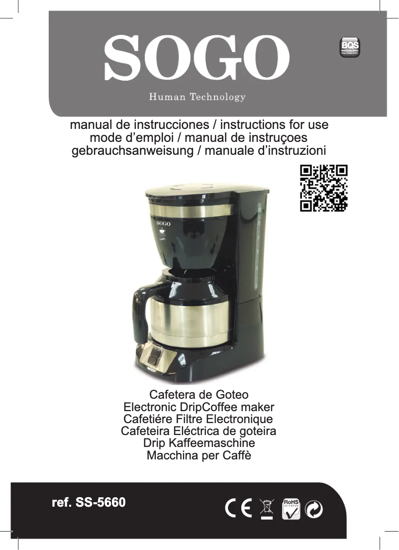 Imagen de la primera página del manual del dispositivo SS-5660