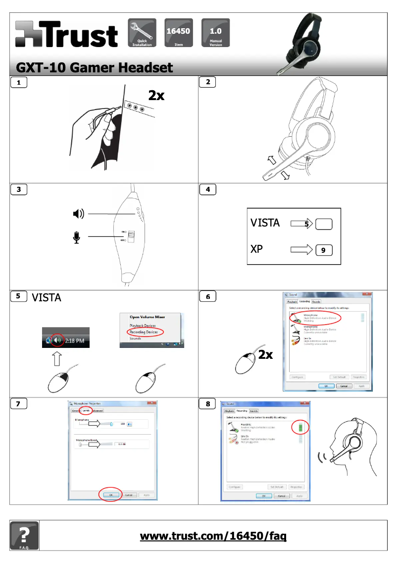 Imagen de la primera página del manual del dispositivo GXT10