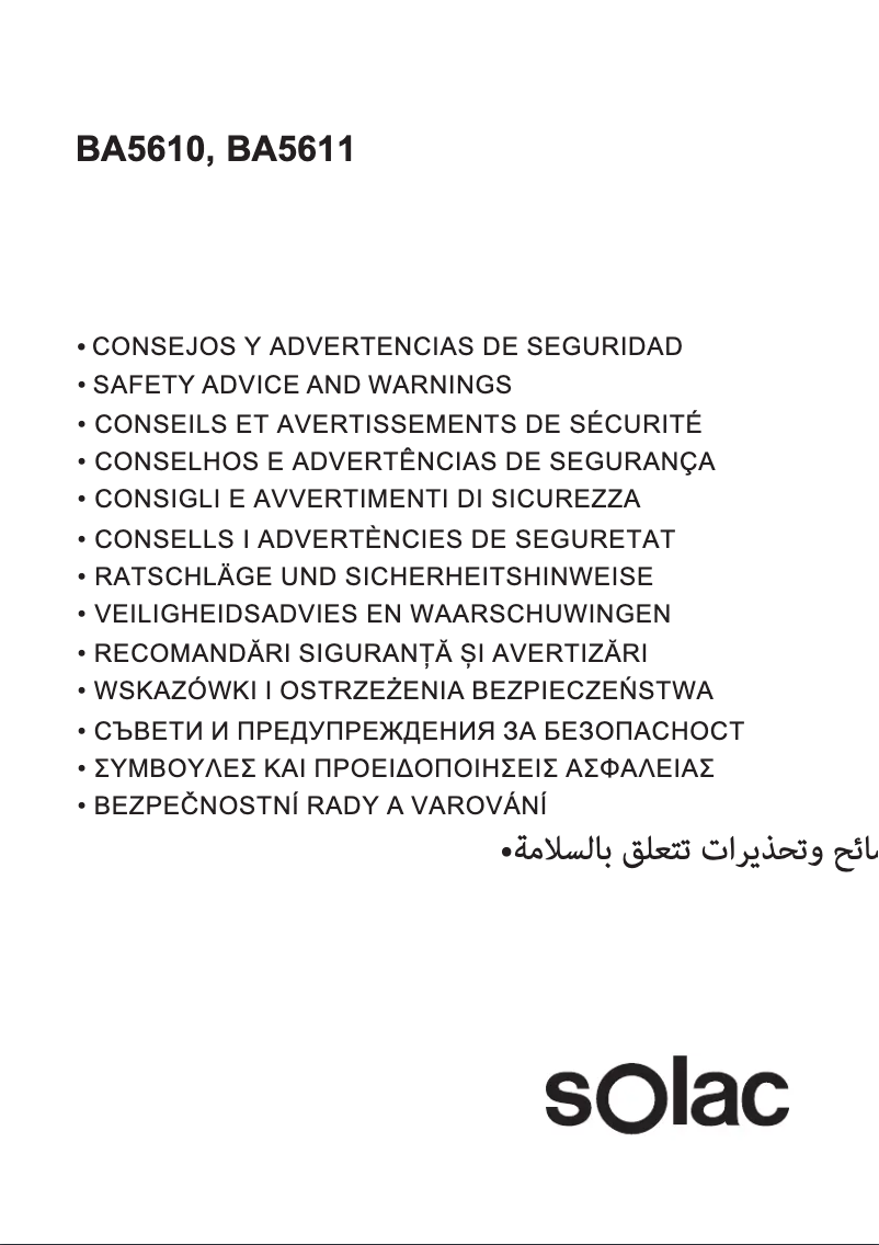 Página 1 del manual Instrucciones de seguridad Solac Pro Chef 1500 BA5611