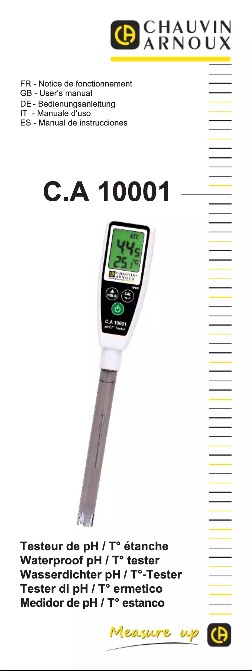 Página 1 del manual Manual de usuario Chauvin Arnoux C.A 10001