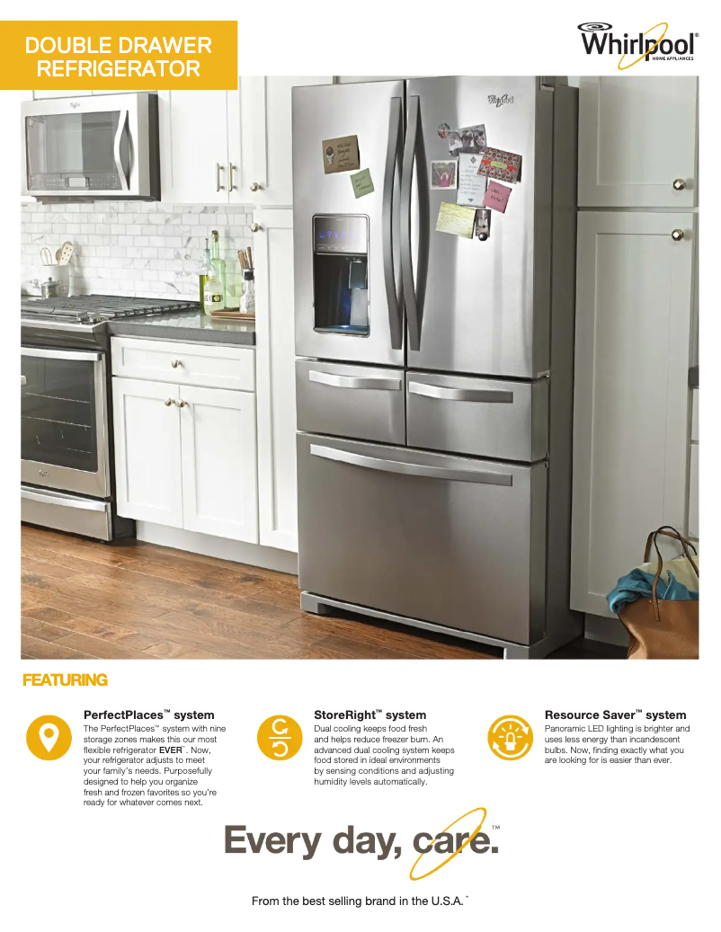 Página 1 del manual Ficha técnica Whirlpool WRV986FDEM