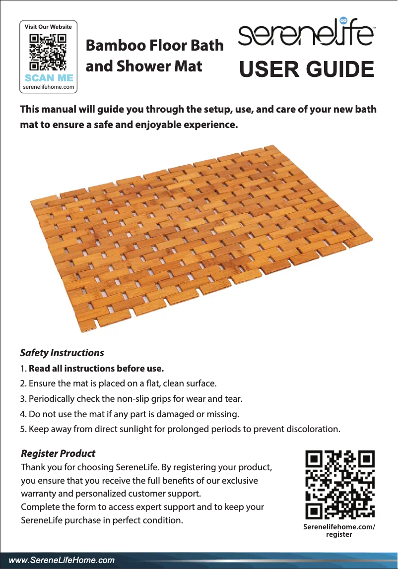 Página 1 del manual Manual de usuario SereneLife SLFBMT500