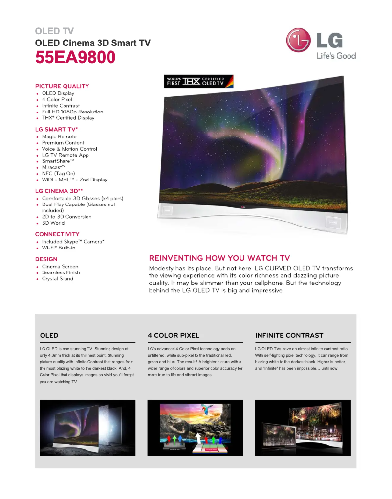 Imagen de la primera página del manual del dispositivo 55EA9800