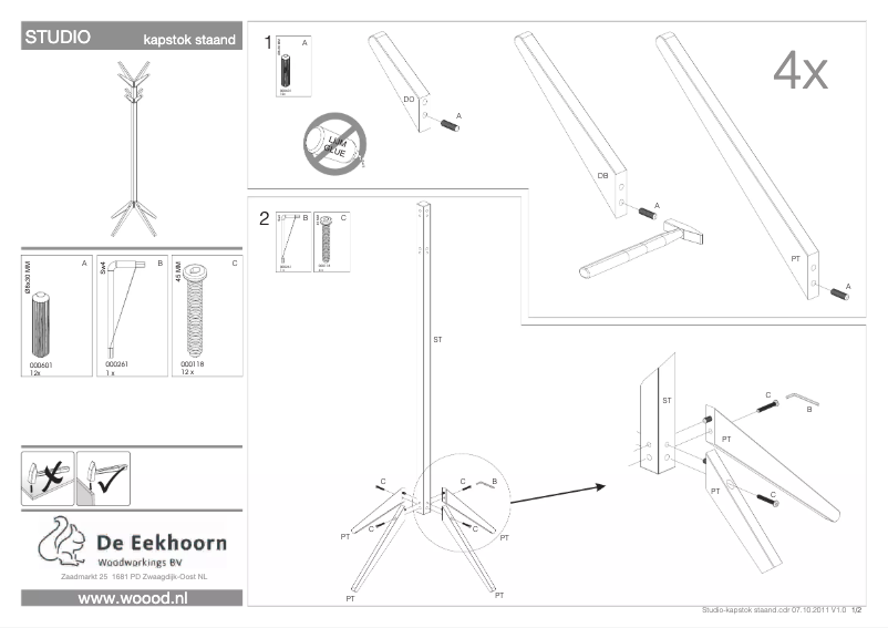 Imagen de la primera página del manual del dispositivo Studio