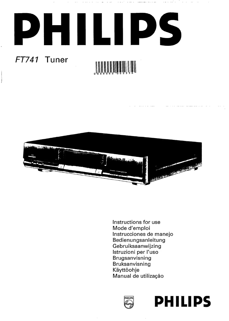 Imagen de la primera página del manual del dispositivo FT741