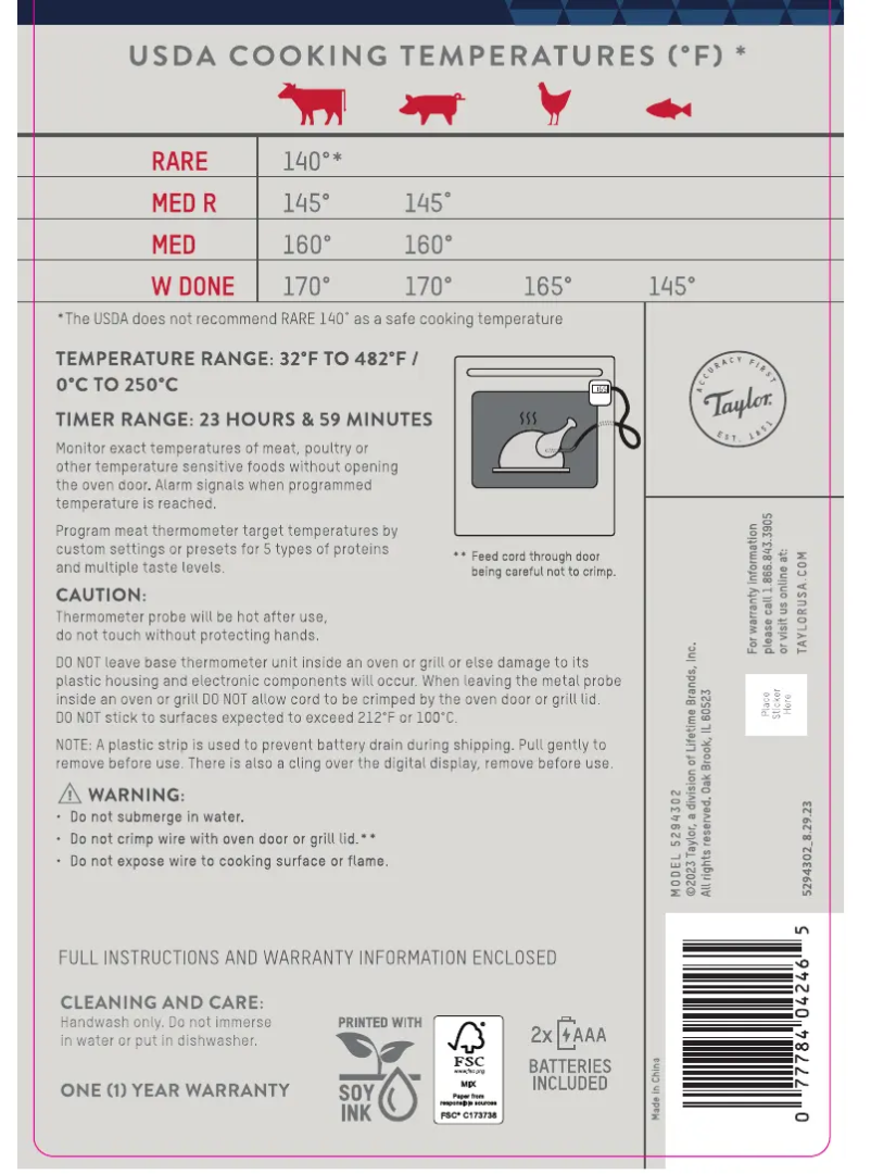 Imagen de la primera página del manual del dispositivo 5294302