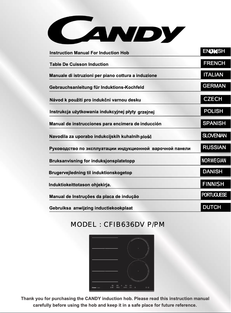 Imagen de la primera página del manual del dispositivo CFIB636DVPM
