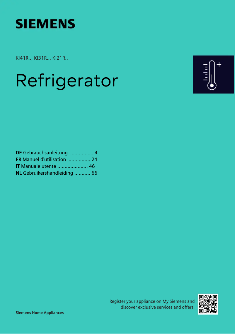 Imagen de la primera página del manual del dispositivo KI21RNSE0