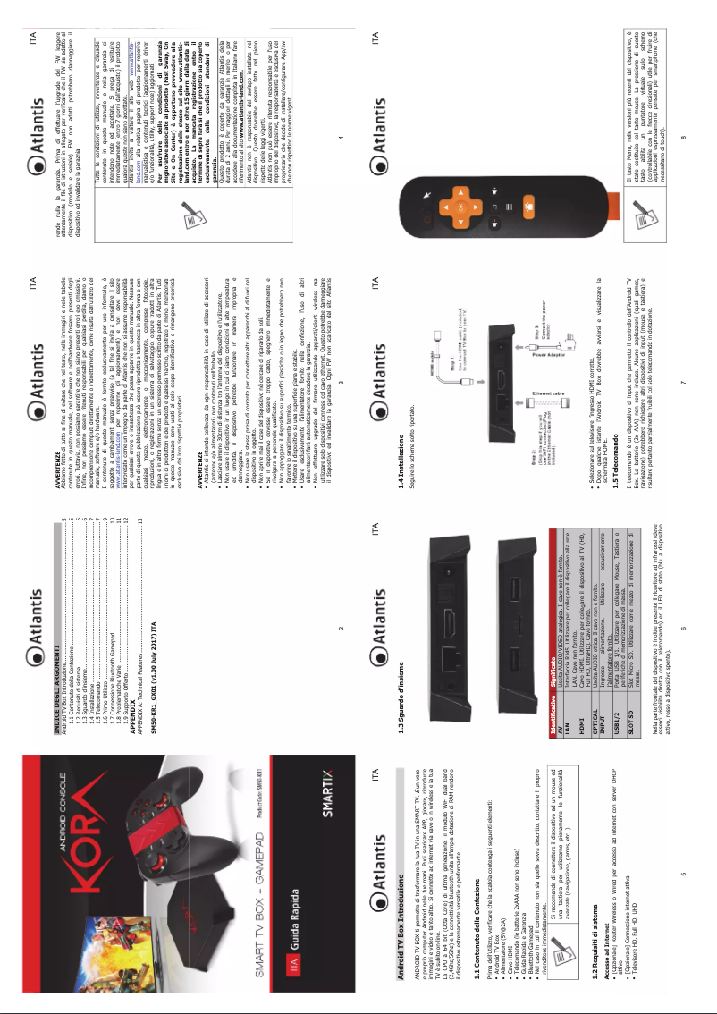 Imagen de la primera página del manual del dispositivo Kora