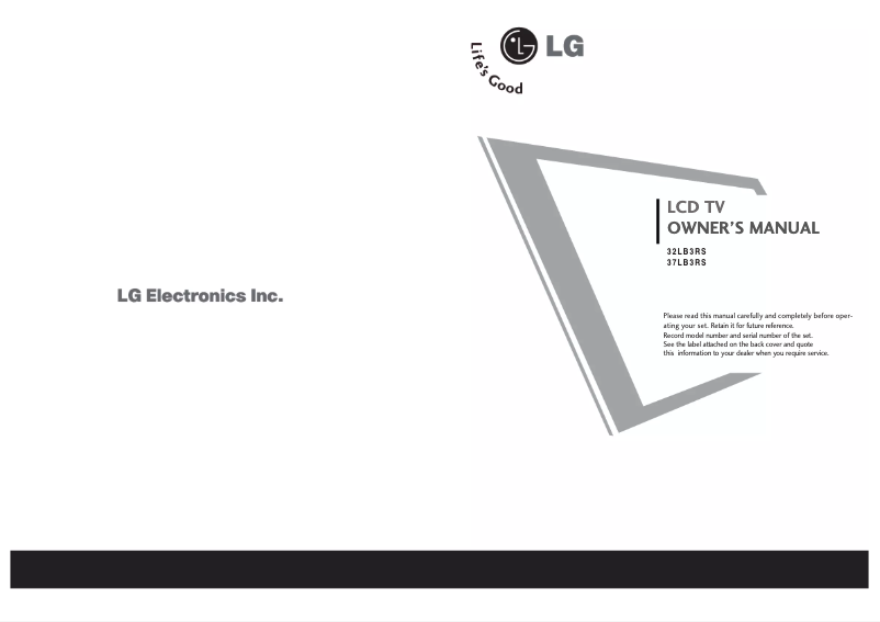 Página 1 del manual Manual de usuario LG 37LB3RS
