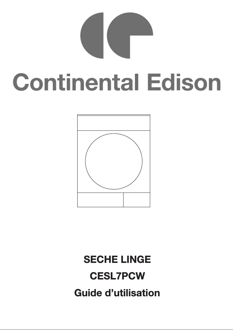 Página 1 del manual Manual de usuario Continental Edison CESL7PCW