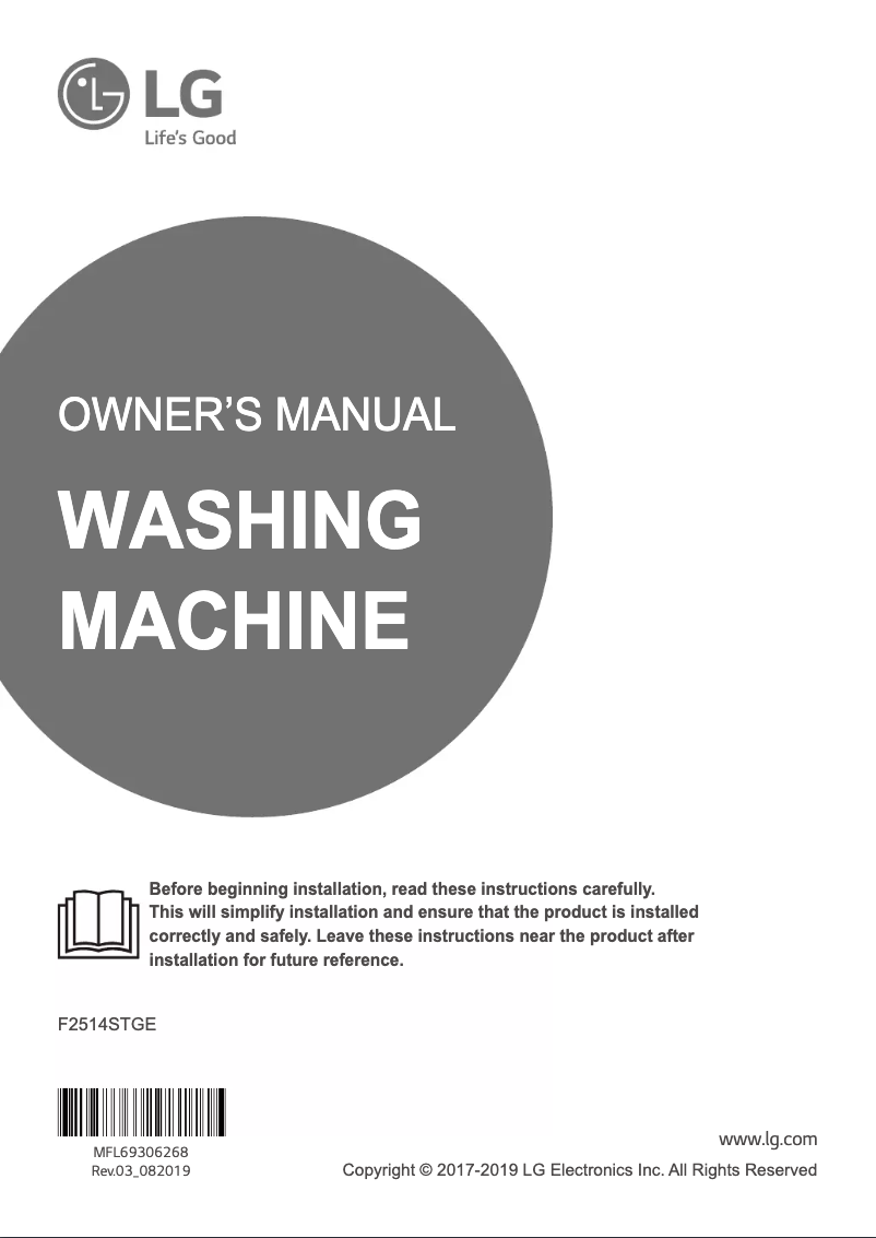 Imagen de la primera página del manual del dispositivo F2514STGE