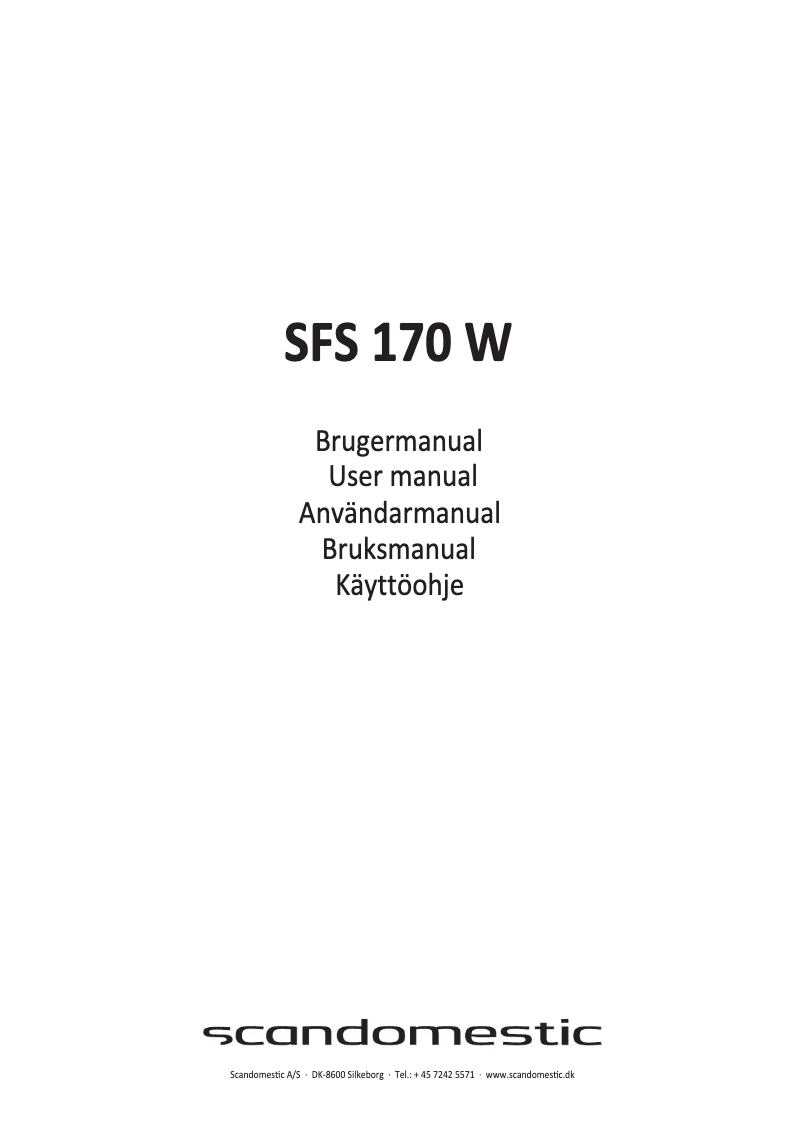 Imagen de la primera página del manual del dispositivo SFS 170 W