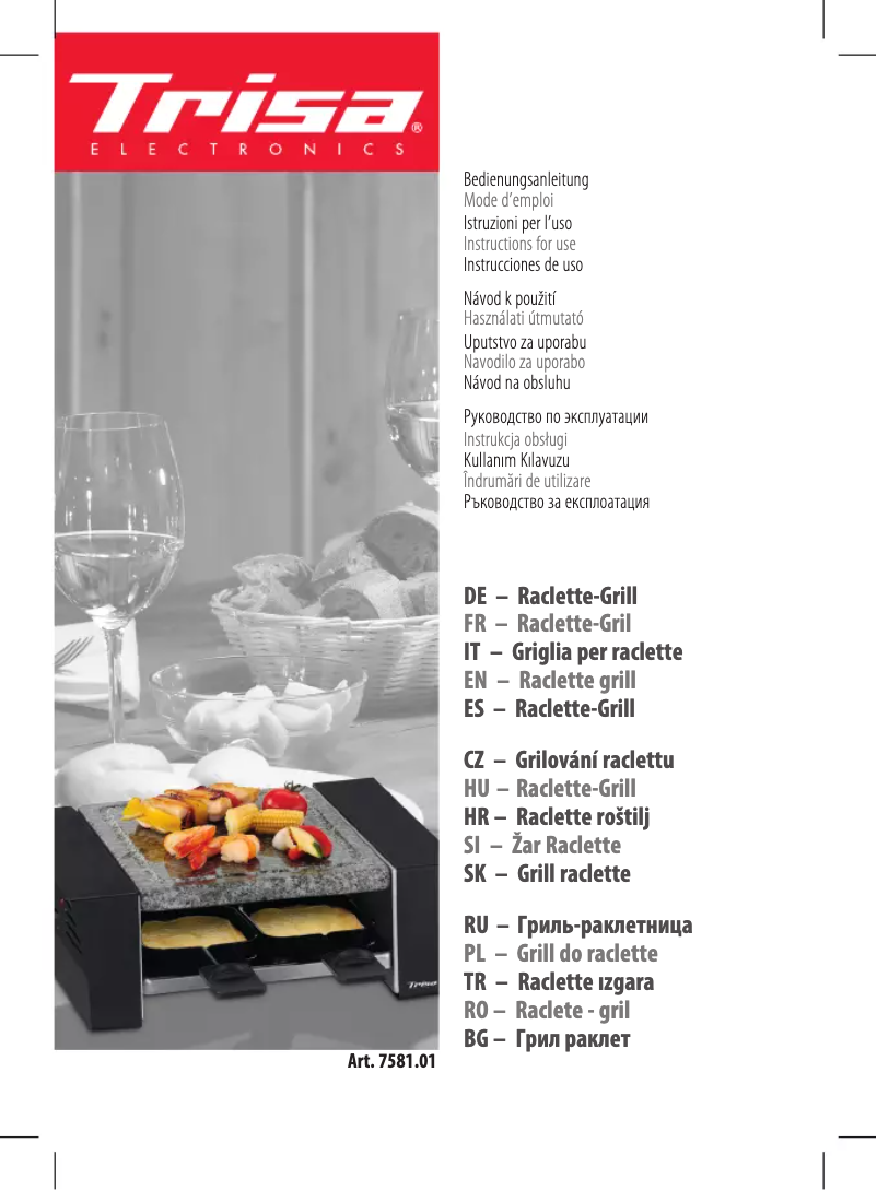 Página 1 del manual Manual de usuario Trisa Raclettino quattro