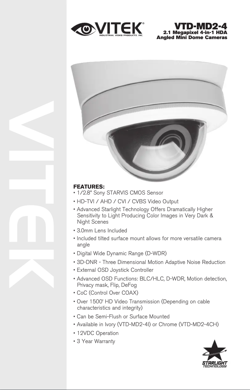 Página 1 del manual Manual de usuario Vitek VTD-MD2-4CH