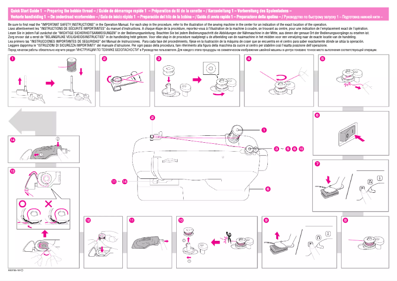 Página 1 del manual Guía de inicio rápido Brother HS-3000