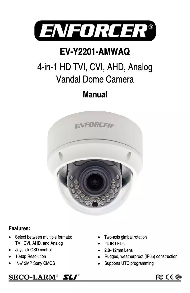 Imagen de la primera página del manual del dispositivo EV-Y2201-AMWAQ