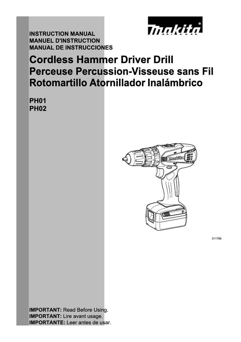 Imagen de la primera página del manual del dispositivo PH02