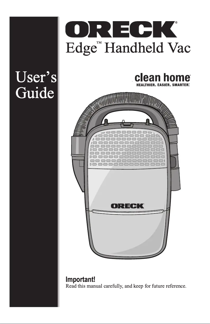 Página 1 del manual Manual de usuario Oreck Edge CC1400