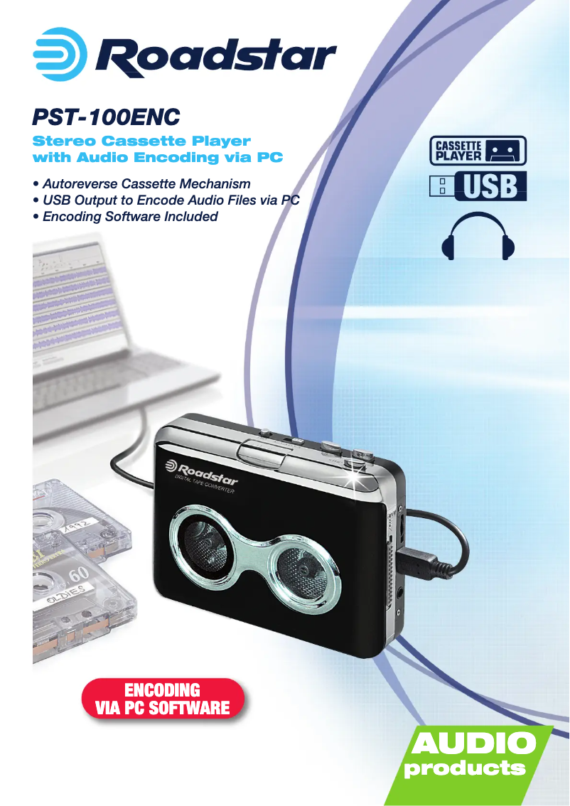 Página 1 del manual Ficha técnica Roadstar PST-100ENC