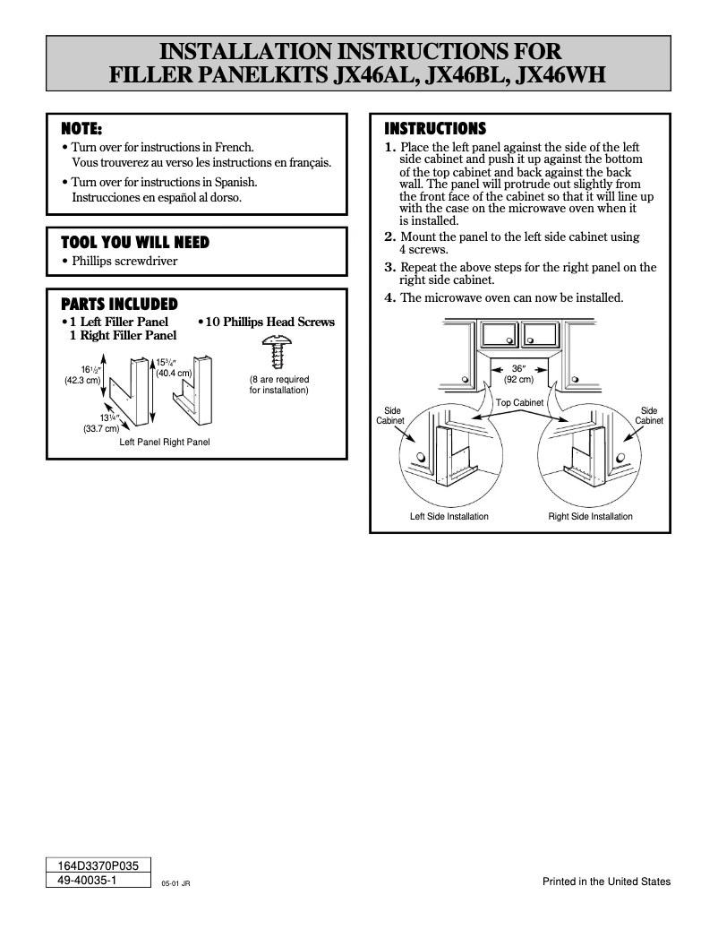 Página 1 del manual Manual de usuario GE JX46BL