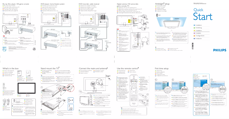 Página 1 del manual Guía de inicio rápido Philips 42PFL5603D