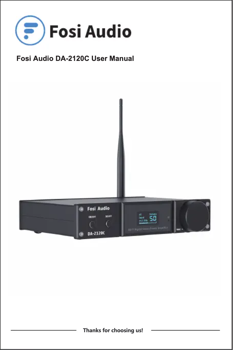 Página 1 del manual Manual de usuario Fosi Audio DA-2120C
