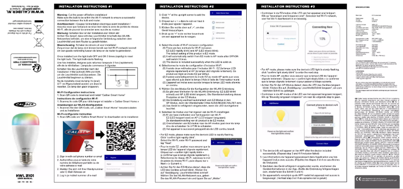 Imagen de la primera página del manual del dispositivo HWL2101
