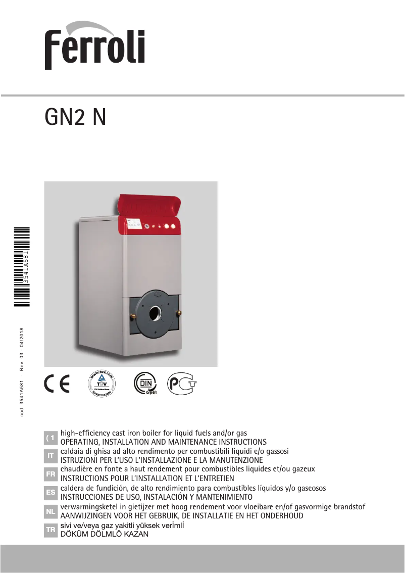 Imagen de la primera página del manual del dispositivo GN2 N