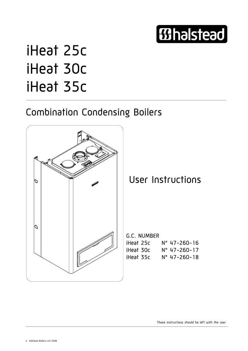 Página nº 1 - Manual de usuario Halstead iHeat 30c